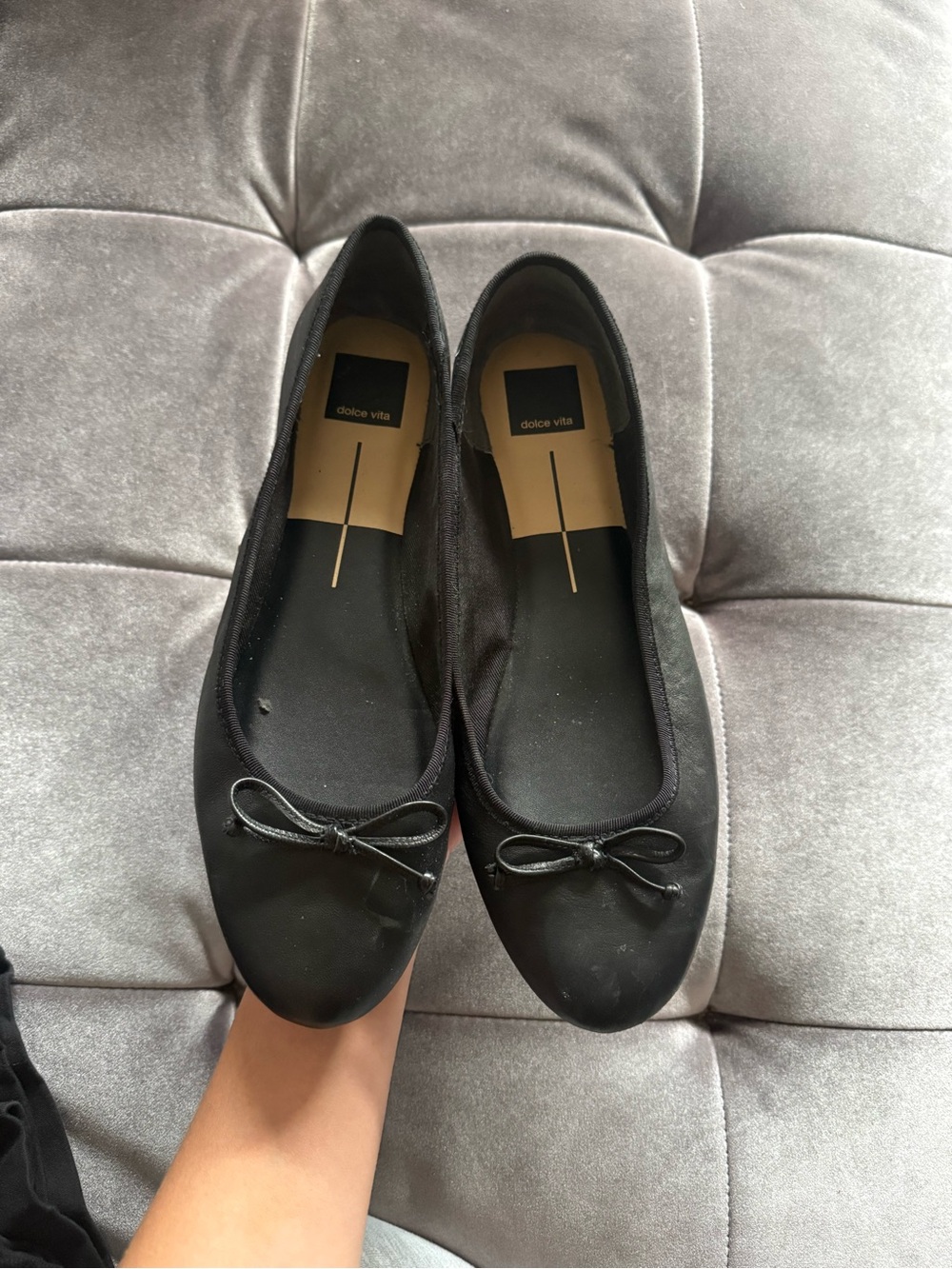 Dolce Vita Black Bow Ballet Flats
